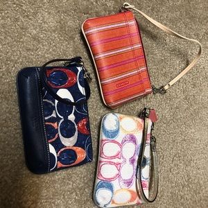 Coach wristlets